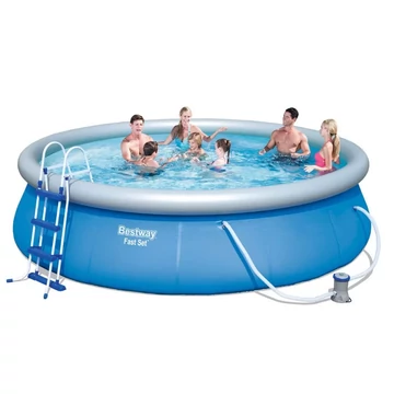Bestway Santa Cruz kör kék  puhafalú medence szett 457 x 107 cm