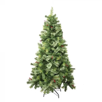Cashmere kevert 3D műfenyő 150 cm - piros magyallal