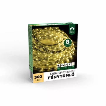 Dekortrend Fénykábel 10 m, meleg fehér, 8 funkció