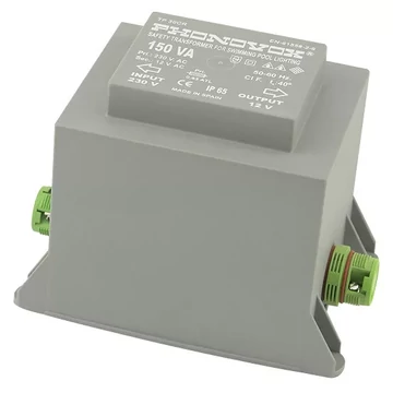 Phonovox transzformátor műagyagházban (gyors csatlakozású) 230/12 V-100 W . IP-65