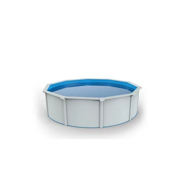 Pontaqua Family Pool kör antracit merevfalú medence 4,6 x 1,2 m - 2 gégecsővel, szkimmerrel, befúvóval (vízforgató nélkül)