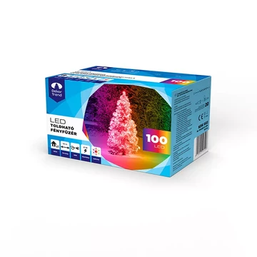 Dekortrend Kültéri KONTAKT LED fényfüzér 100 db MULTI LED-del 10 m