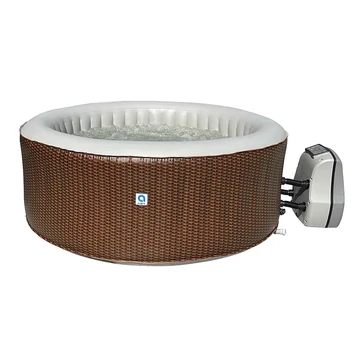 Avenli Nice barna rattan mintás masszázsmedence 204 x 70 cm