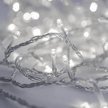 Crystalline toldható LED fényfüzér 4 m, 50 db hideg fehér LED, átlátszó kábel
