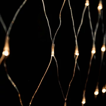 Crystalline toldható LED fényháló 2x1 m, 96 db meleg fehér LED, átlátszó kábel