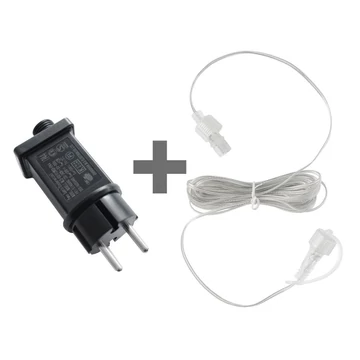 Crystalline 12 W transzfromátor + 5 m átlátszó kábel