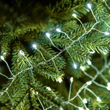 Tündérfény girland 3 m, 300 db hideg fehér LED, ezüst kábel