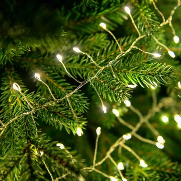 Tündérfény girland 7 m, 700 db meleg fehér LED, ezüst kábel