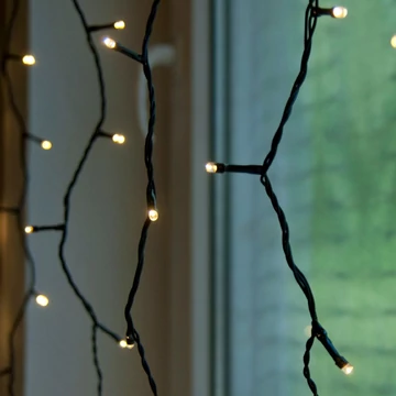 Kültéri LED fényfüggöny 1x4 m, meleg fehér