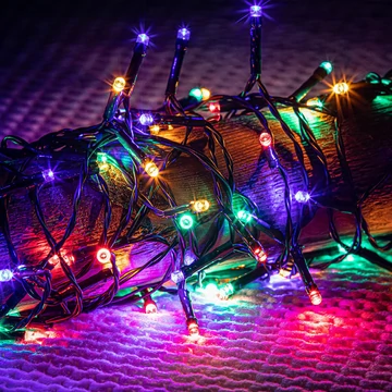 Dekortrend Basic elemes fényfüzér, 80 db színes LED, időzítő funkcióval