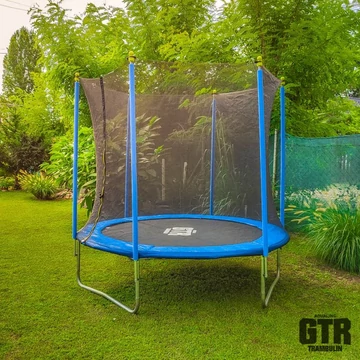 GTR PRO Blue Sky Trambulin, kék, védőhálóval, 244 cm