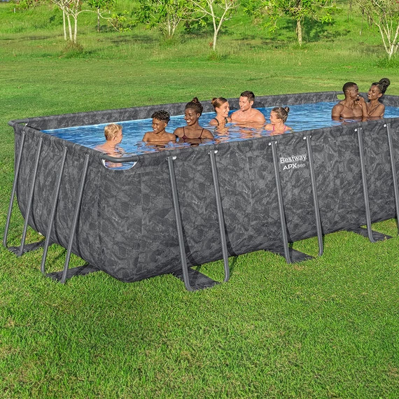 Bestway Malaga szögletes fémvázas APX 365 medence szett 549 x 274 x 132 cm