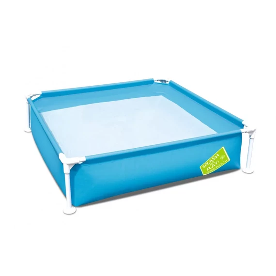 Bestway Első fémvázas gyerek medencém szögletes kék medence 122 x 122 x 30,5 cm
