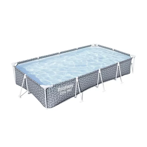 Bestway Turqouise Bay szögletes fémvázas medence szett 366 x 201 x 66 cm