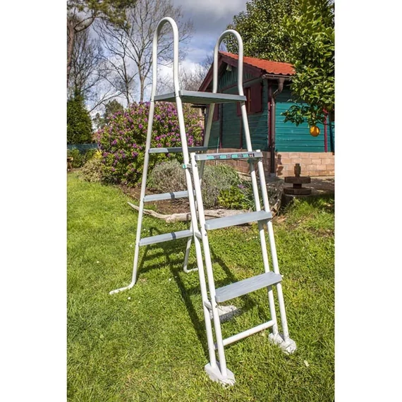 Gre Kit 5 ovális fehér fémfalas medence szett 5,0 x 3,0 x 1,2 m
