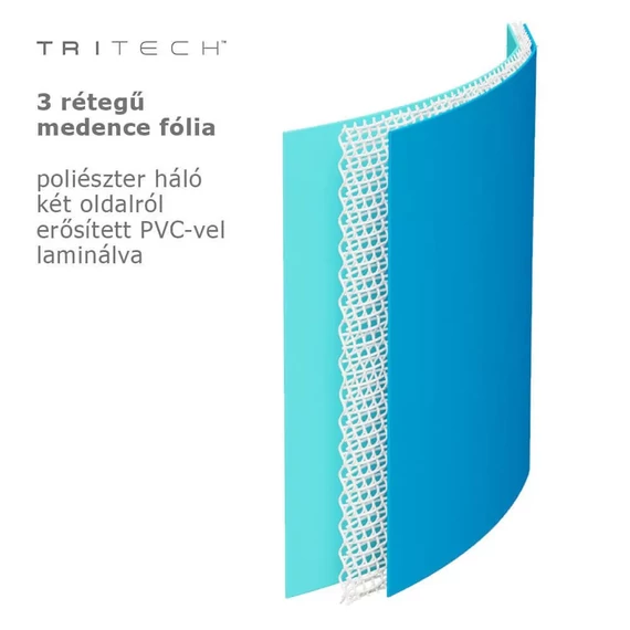 Bestway Palermo kör kék felfújható medence szett 457 x 122 cm