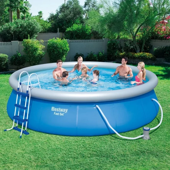 Bestway Santa Cruz kör kék  puhafalú medence szett 457 x 107 cm