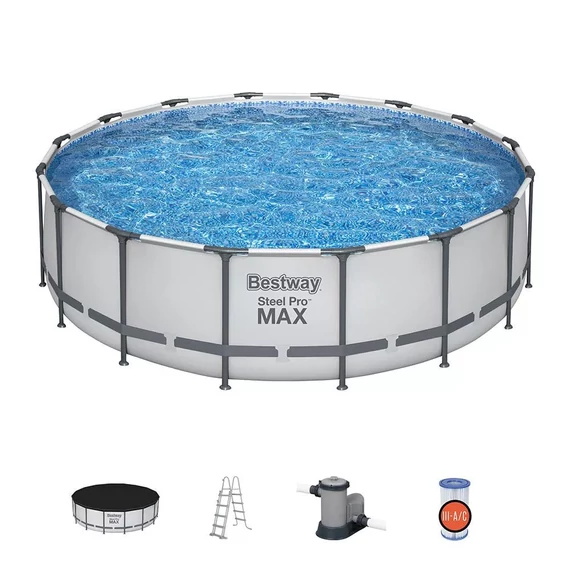 Bestway Hamilton kör antracit fémvázas medence szett 488 x 122 cm