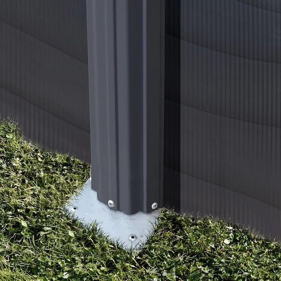 Gre Graphite ovális grafit színű acélfalú medence 7,3 x 3,75 x 1,20 m - grafit színű palásttal, szkimmerrel, befúvóval