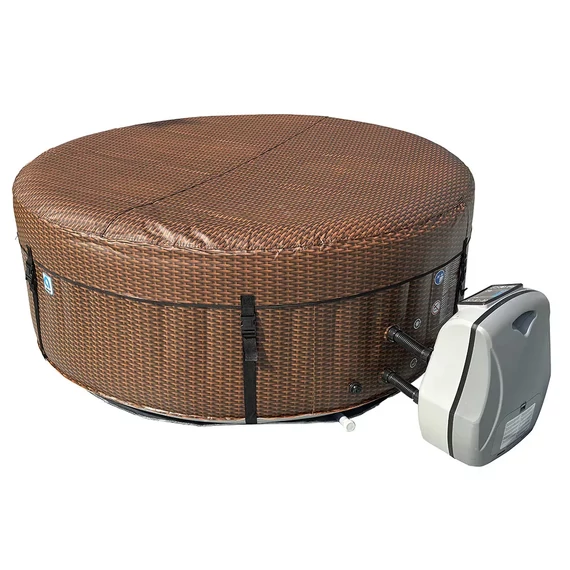 Avenli Nice barna rattan mintás masszázsmedence 175 x 70 cm