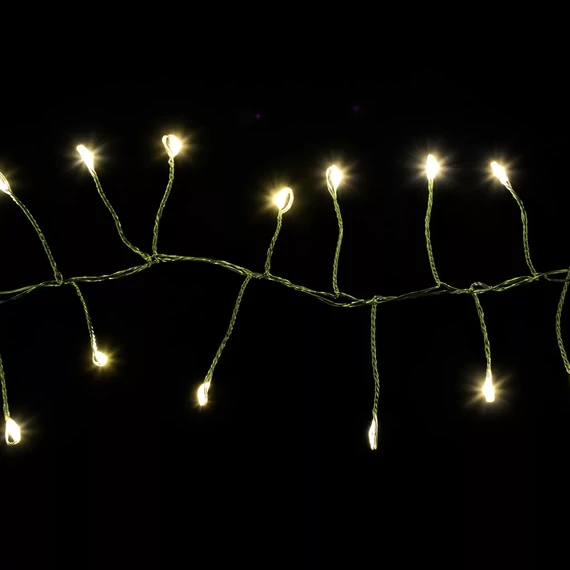 Dekortrend Tündérfény girland, zöld kábel, 700 led, meleg fehér