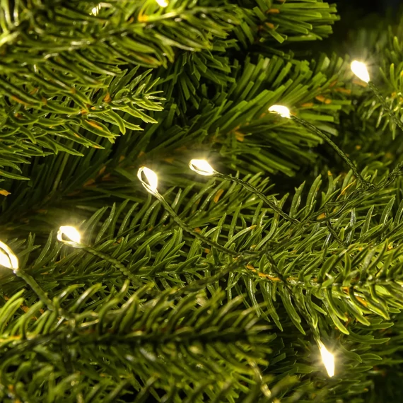 Dekortrend Tündérfény girland, zöld kábel, 700 led, meleg fehér