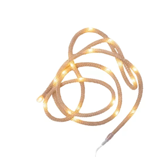 Dekortrend LED kötél fényfüzér, 20 led, meleg fehér, elemes 