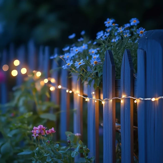 Dekortrend Napelemes fényfüzér, 70 LED, meleg fehér, csíptetővel