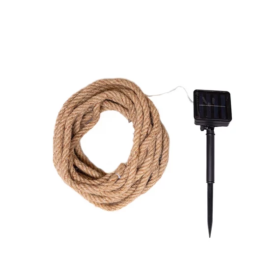 Dekortrend Napelemes LED kötél fényfüzér, 100 led, meleg fehér, 8m Cikkszám:  KNY_101