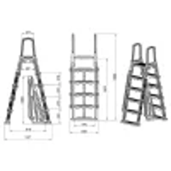 Pontaqua földfeletti A-létra (PE)