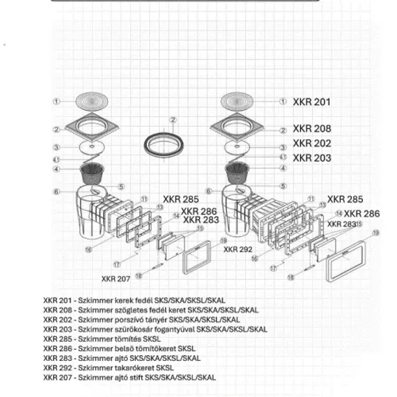 KRIPSOL széles szájú szkimmer, fóliás