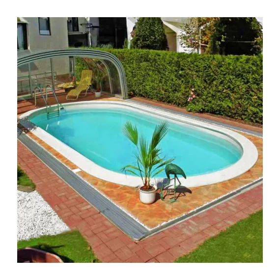 Hobby Pool Monaco ovális bézs merevfalú medence 525 x 320 x 120 cm - belső fólia 0,6 mm