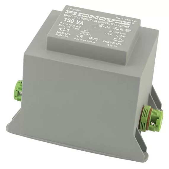 Phonovox transzformátor műagyagházban (gyors csatlakozású) 230/12 V-100 W . IP-65