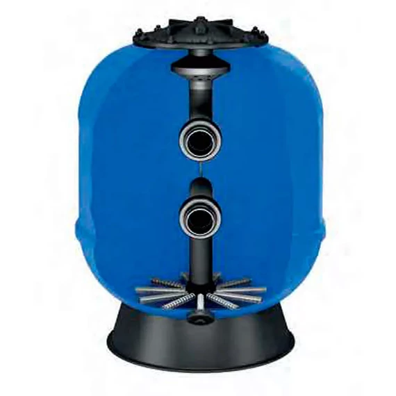 QP Azur oldal szelepes poliészter szűrőtartály 10m3/h  D500 mm -  váltószeleppel