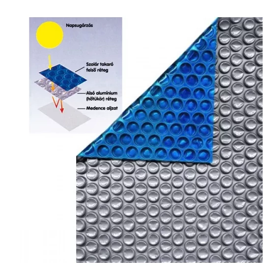 Pontaqua szolártakaró DLX 4 x 8 m -  300 mikron