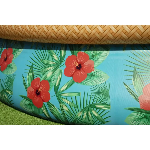 Paradise Palms kör virág mintás felfújható medence szett 457 cm x 84 cm