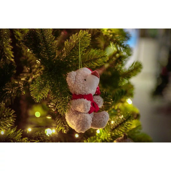 Polymix kevert levelű 3D műfenyő 240 cm - díszített, fénnyel