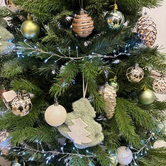 Lungo Mix kevert levelű 3D műfenyő 150 cm - díszített, fénnyel