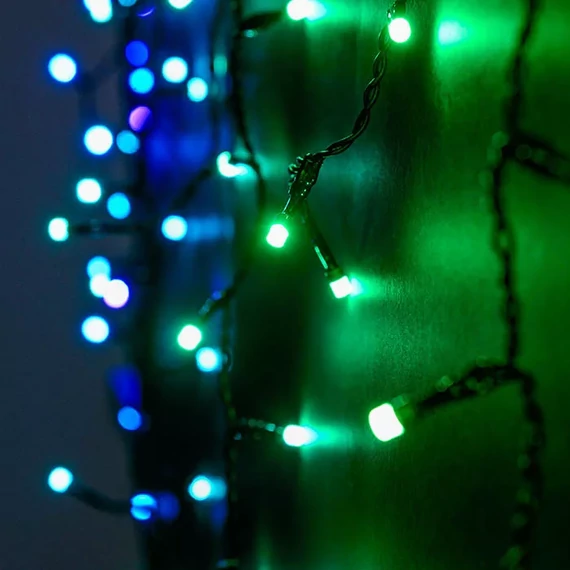 Dekortrend Heylight fényfüggöny, 0,9*2 m 200 RGB LED, fekete kábel, IP44, BT vezérlés