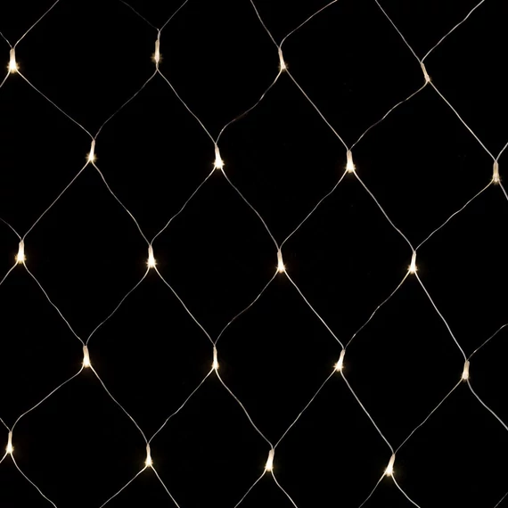 Crystalline toldható LED fényháló 2x1 m, 96 db hideg fehér LED, átlátszó kábel