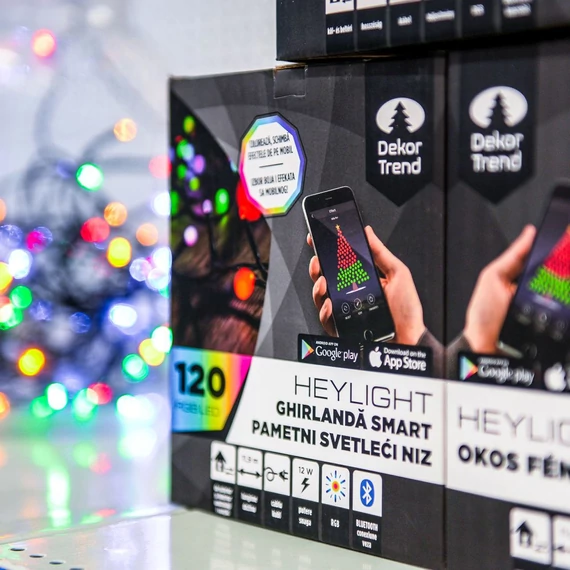 Heylight okos fényfüzér 20 m, 200 db RGB LED