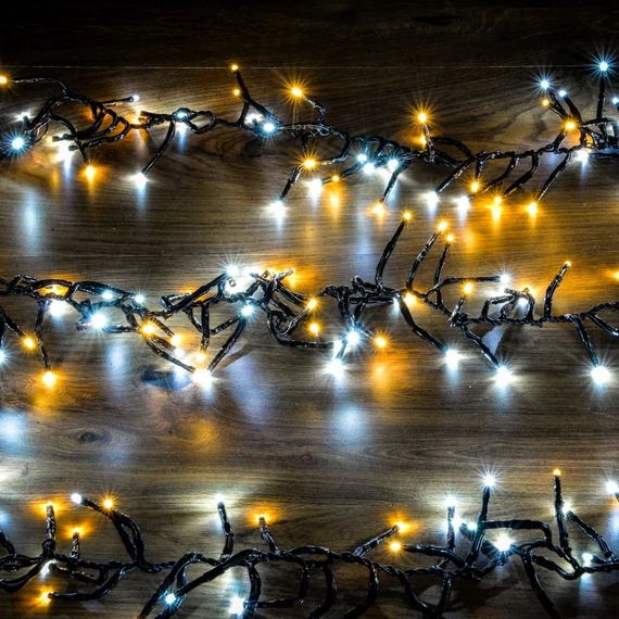 Kép 2/3 - Jin-jang fénygirland 5 m, 500 db hideg/meleg LED, fekete kábel