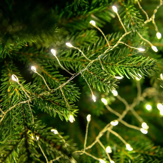 Tündérfény girland 7 m, 700 db meleg fehér LED, ezüst kábel