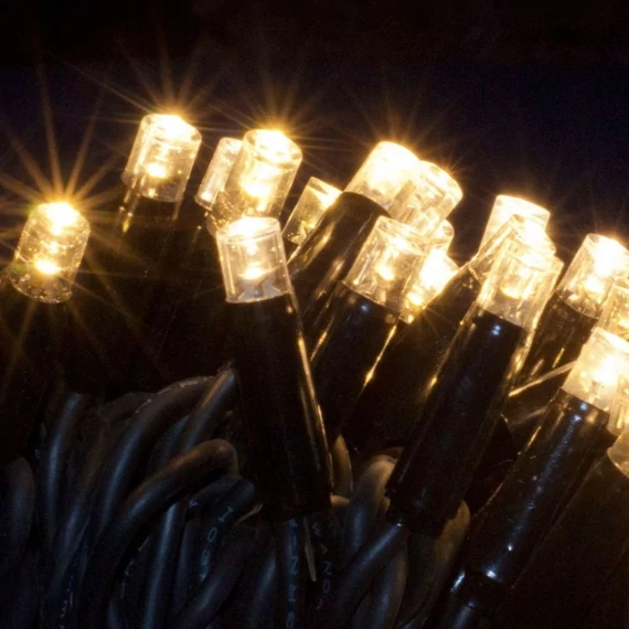 Kültéri toldható fényfüzér 5 m, 50 db meleg fehér LED