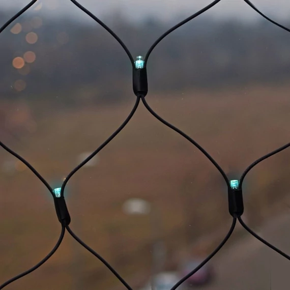 Kültéri LED fényháló 2x2 m, hideg fehér