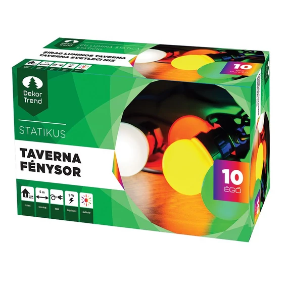 Dekortrend Taverna fénysor 10 színes égő