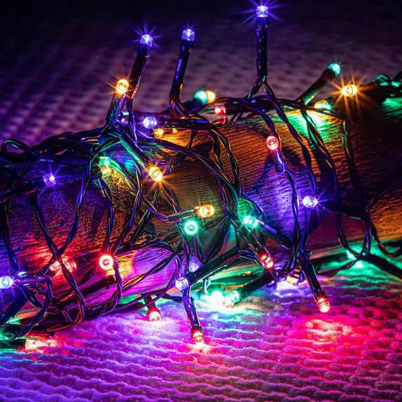 Dekortrend Basic elemes fényfüzér, 80 db színes LED, időzítő funkcióval