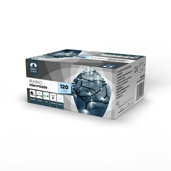 Dekortrend Basic fényfüzér, 120 db hideg fehér LED