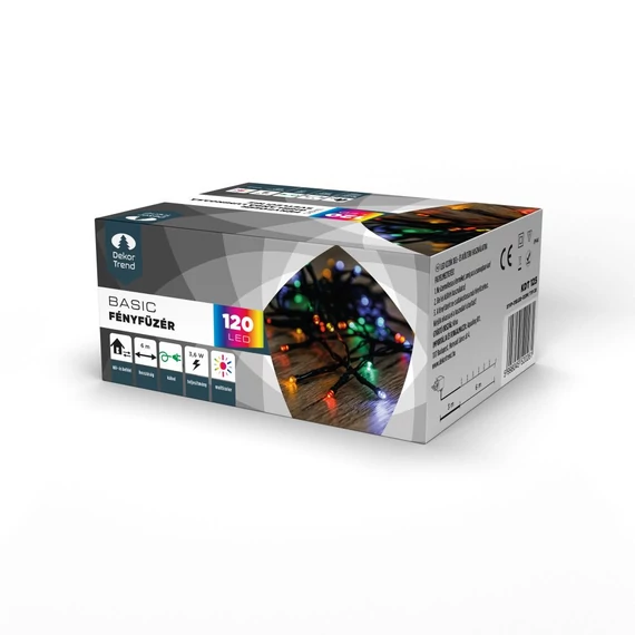 Dekortrend Basic fényfüzér, 180 db színes LED