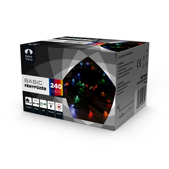 Kép 6/6 - Dekortrend Basic fényfüzér, 240 db színes LED